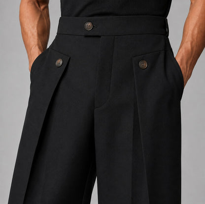 High Waist Wide Leg Pleated Pants