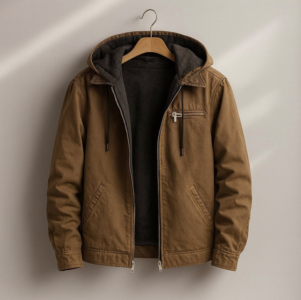 Hooded Canvas Workwear Jacket