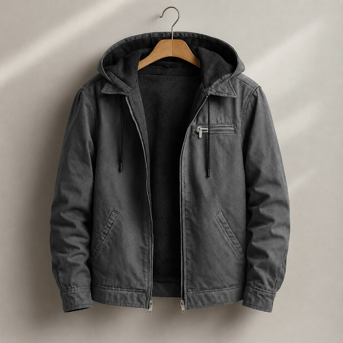 Hooded Canvas Workwear Jacket