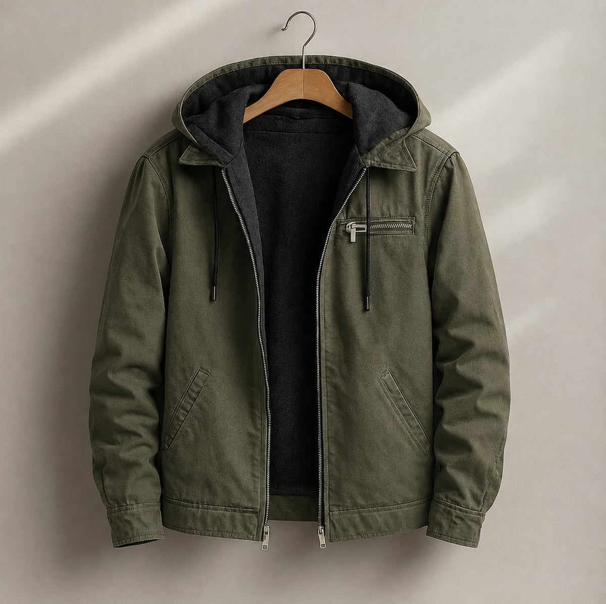 Hooded Canvas Workwear Jacket