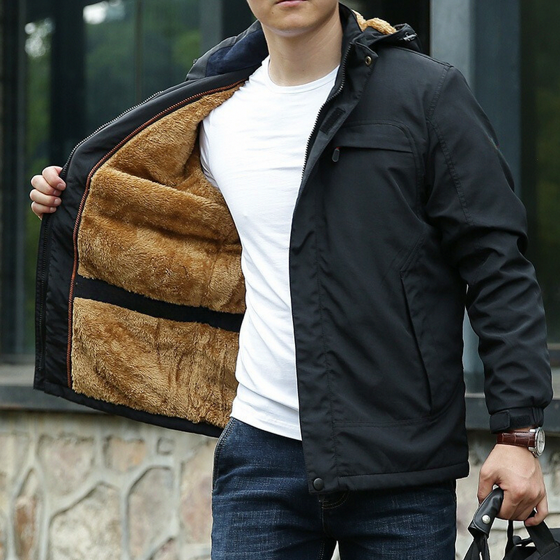 Hooded Full Zip Fleece Winter Jacket