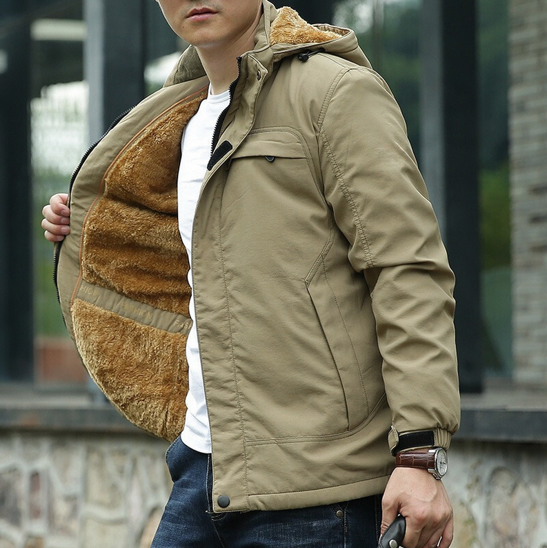 Hooded Full Zip Fleece Winter Jacket