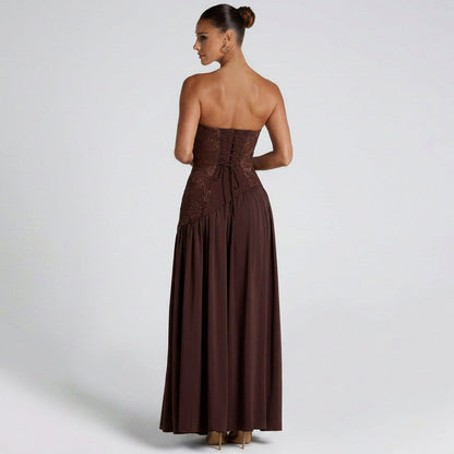 Strapless Corset Maxi Dress