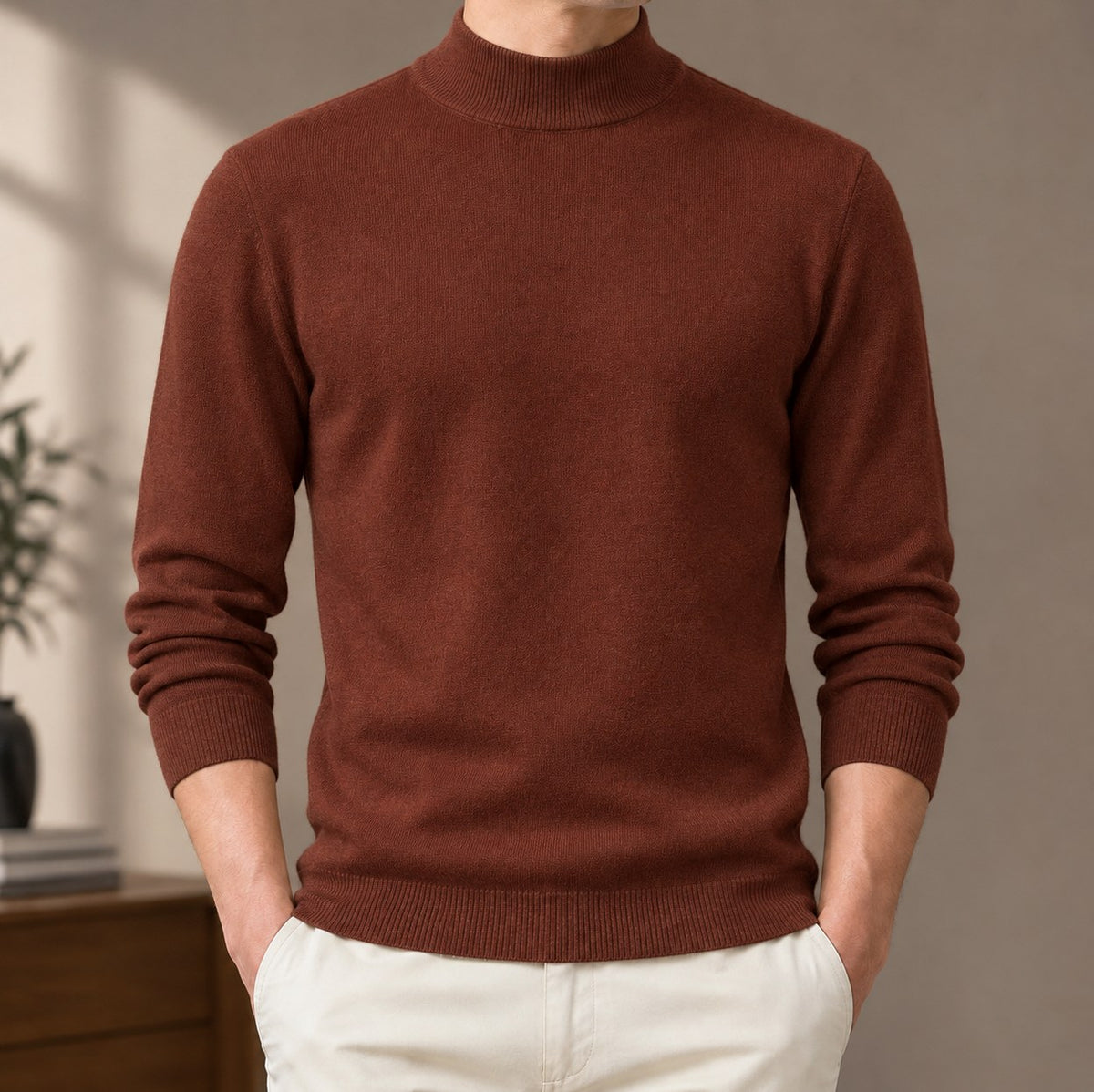 Knit Mock Neck Sweater