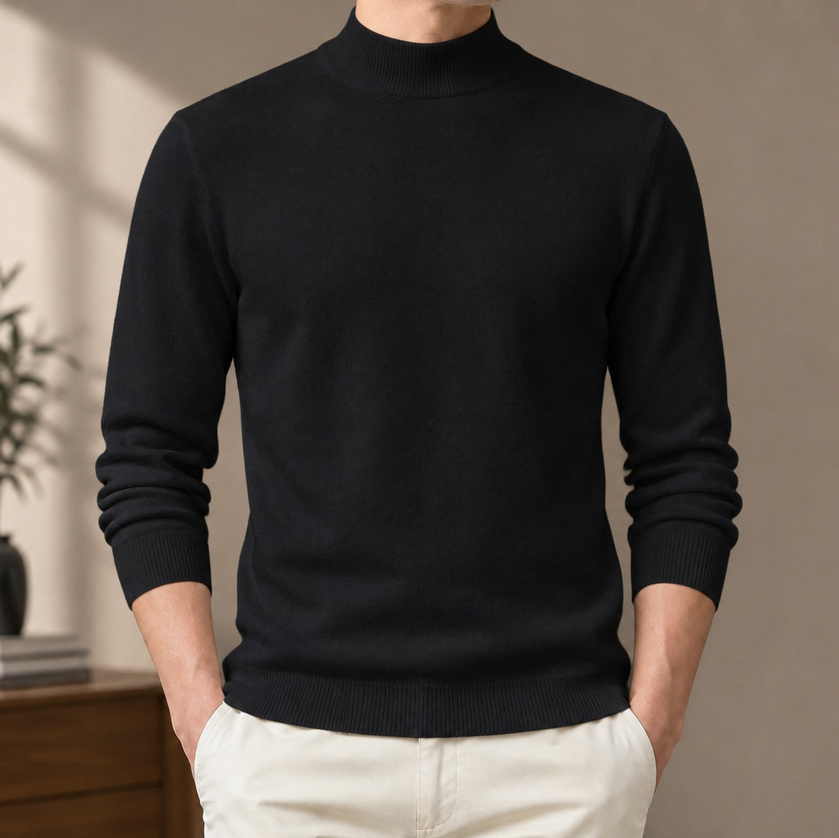 Knit Mock Neck Sweater