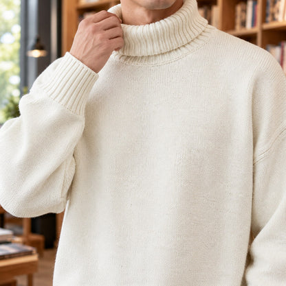 Knit Relaxed Fit Turtleneck Sweater
