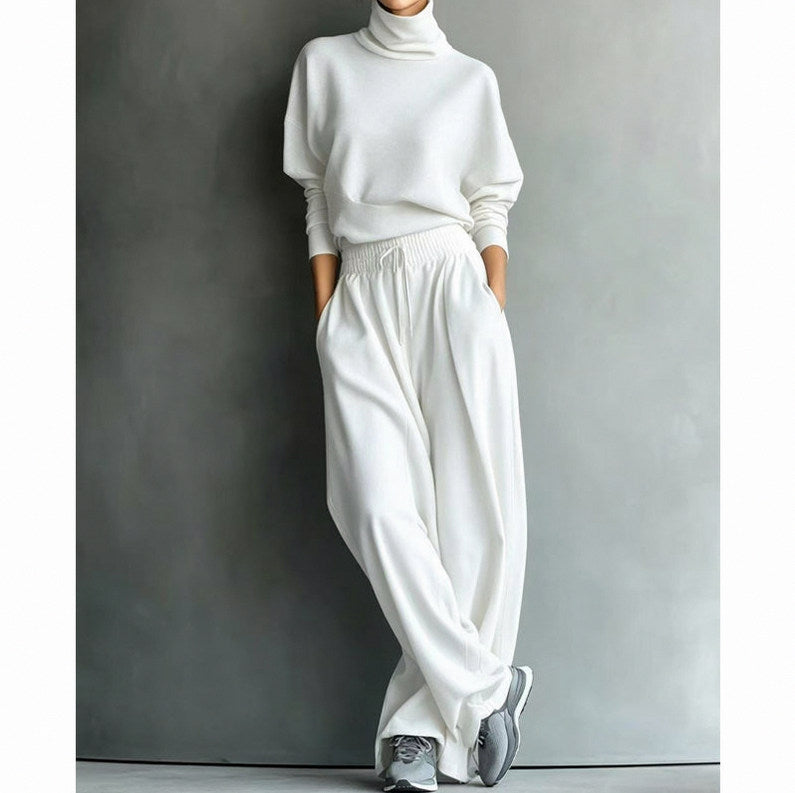 Knit Turtleneck Long Sleeve Two Piece Set