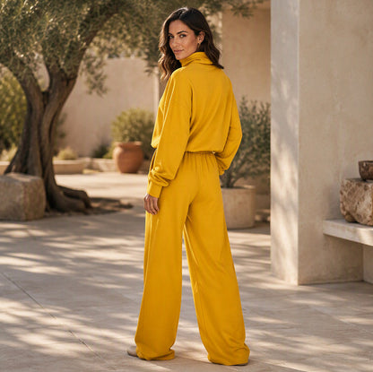 Knit Turtleneck Long Sleeve Two Piece Set