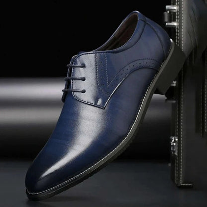 Leather Brogue Oxford Dress Shoes