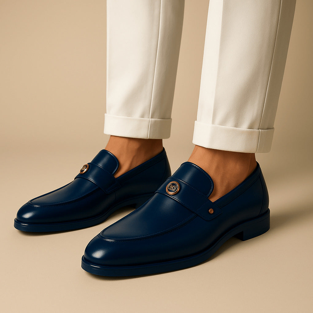 Leather Slip On Dress Loafers