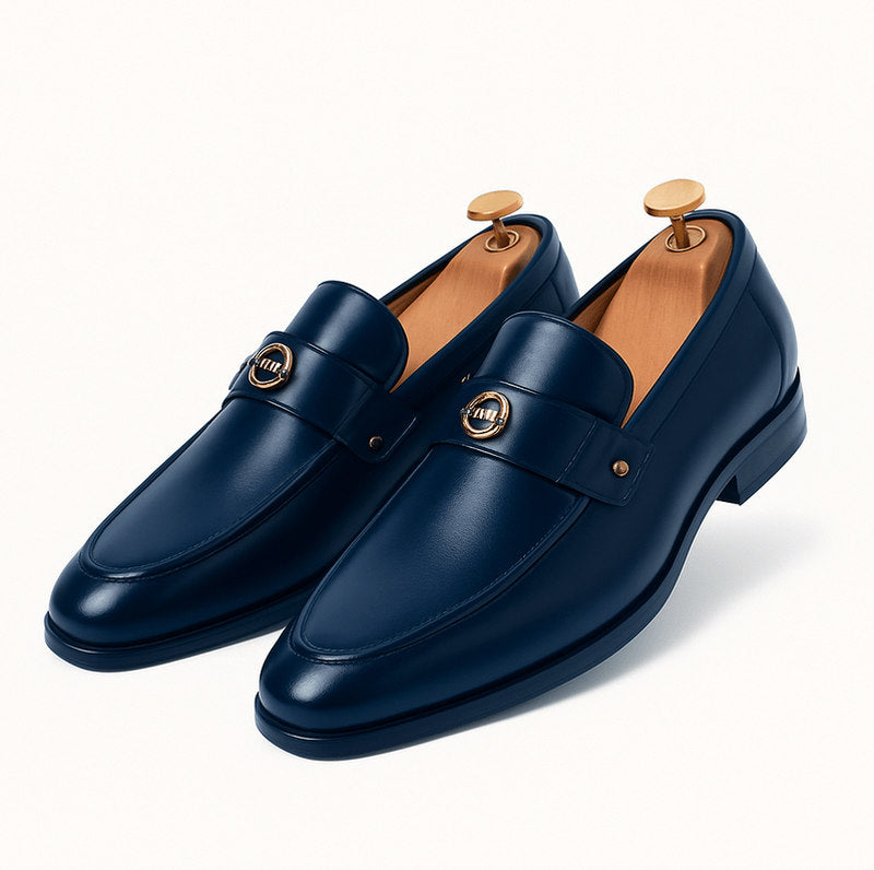 Leather Slip On Dress Loafers