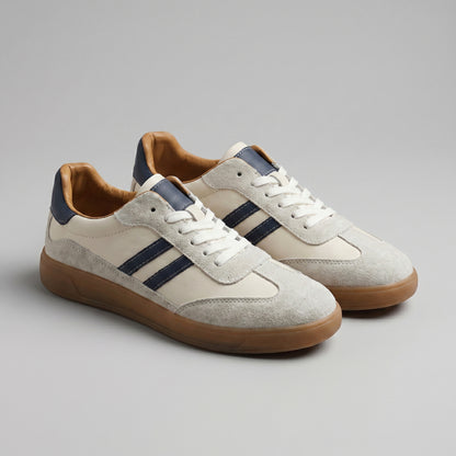 Leather Suede Low Top Sneakers