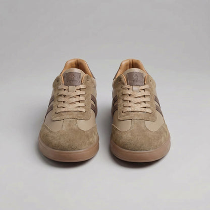 Leather Suede Low Top Sneakers