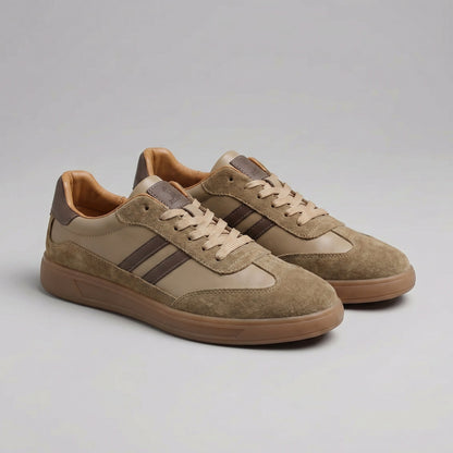 Leather Suede Low Top Sneakers