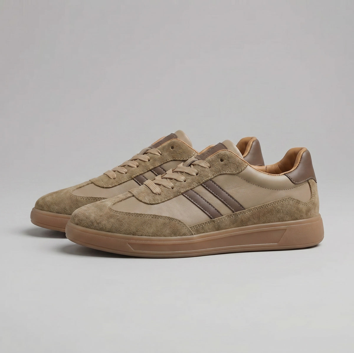 Leather Suede Low Top Sneakers
