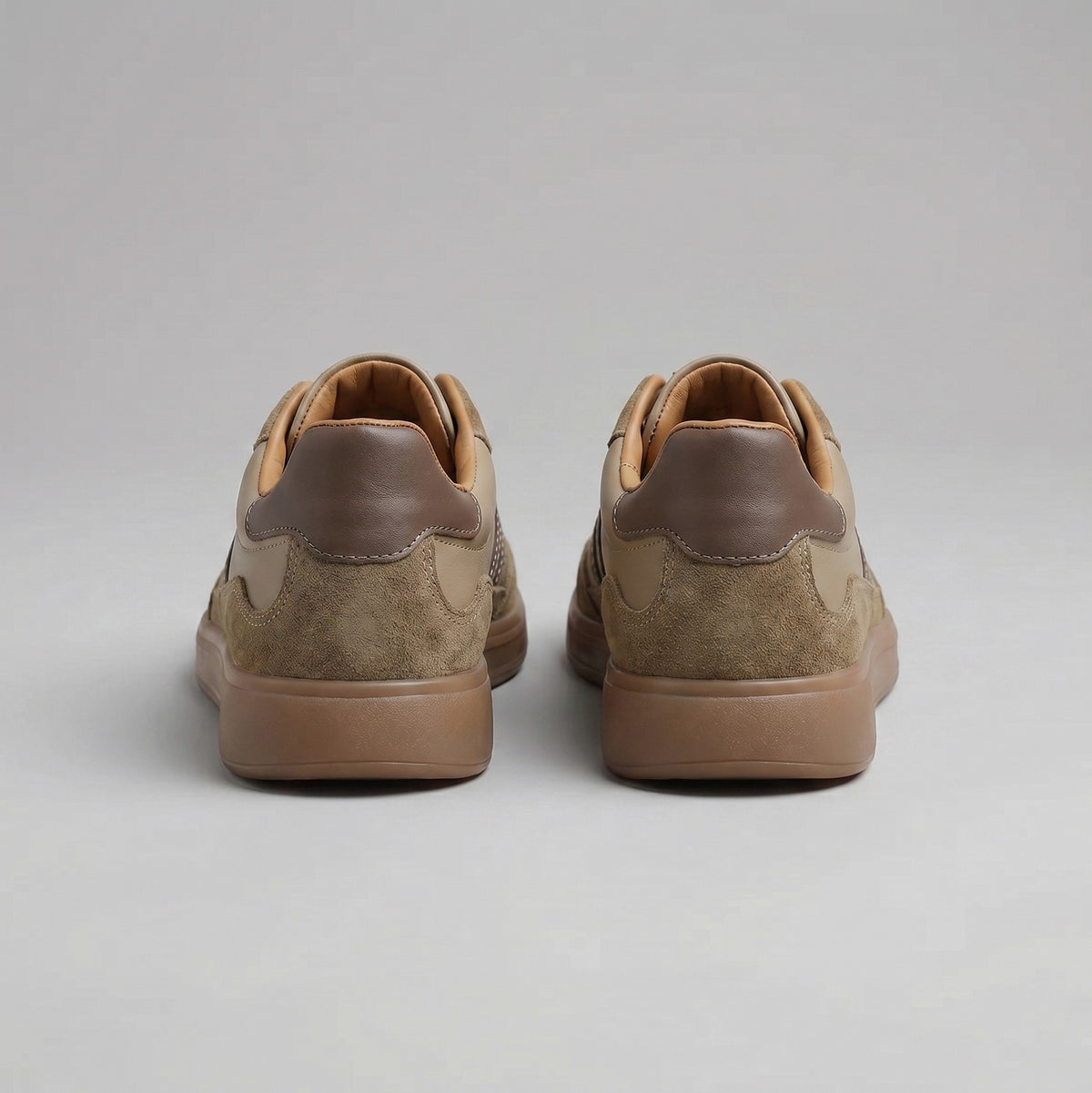 Leather Suede Low Top Sneakers