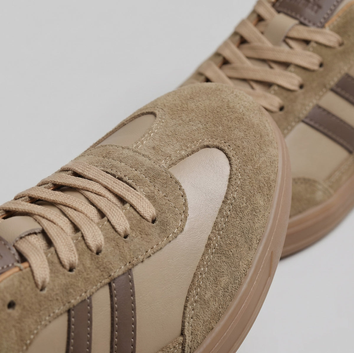 Leather Suede Low Top Sneakers