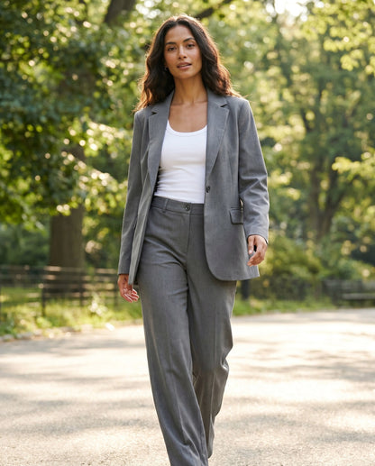 Long Sleeve Blazer and Pants Matching Set
