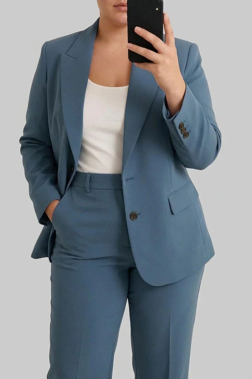 Long Sleeve Blazer Two Piece Set