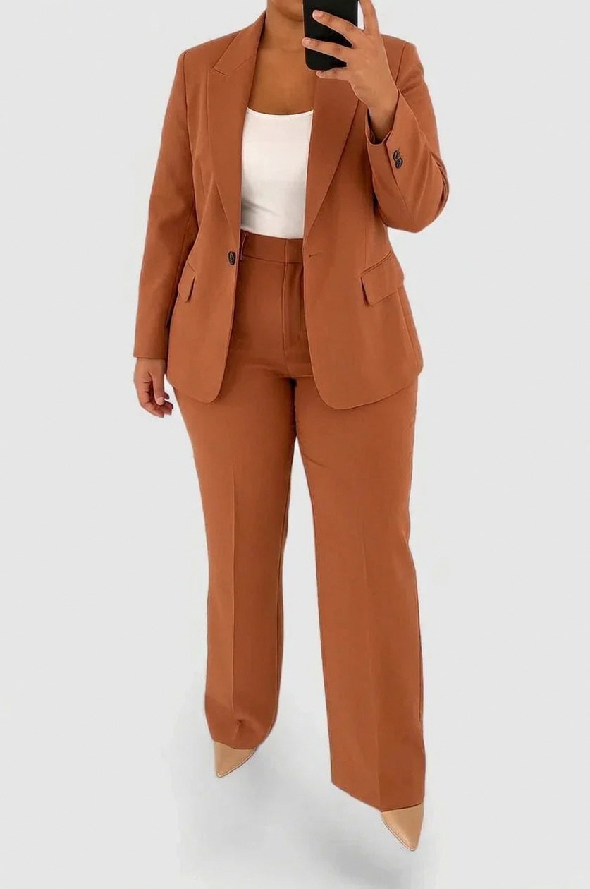 Long Sleeve Blazer Two Piece Set