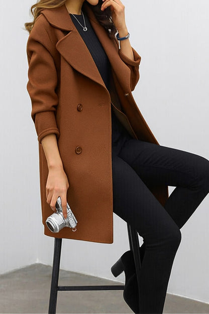 Long Sleeve Double Breasted Coat