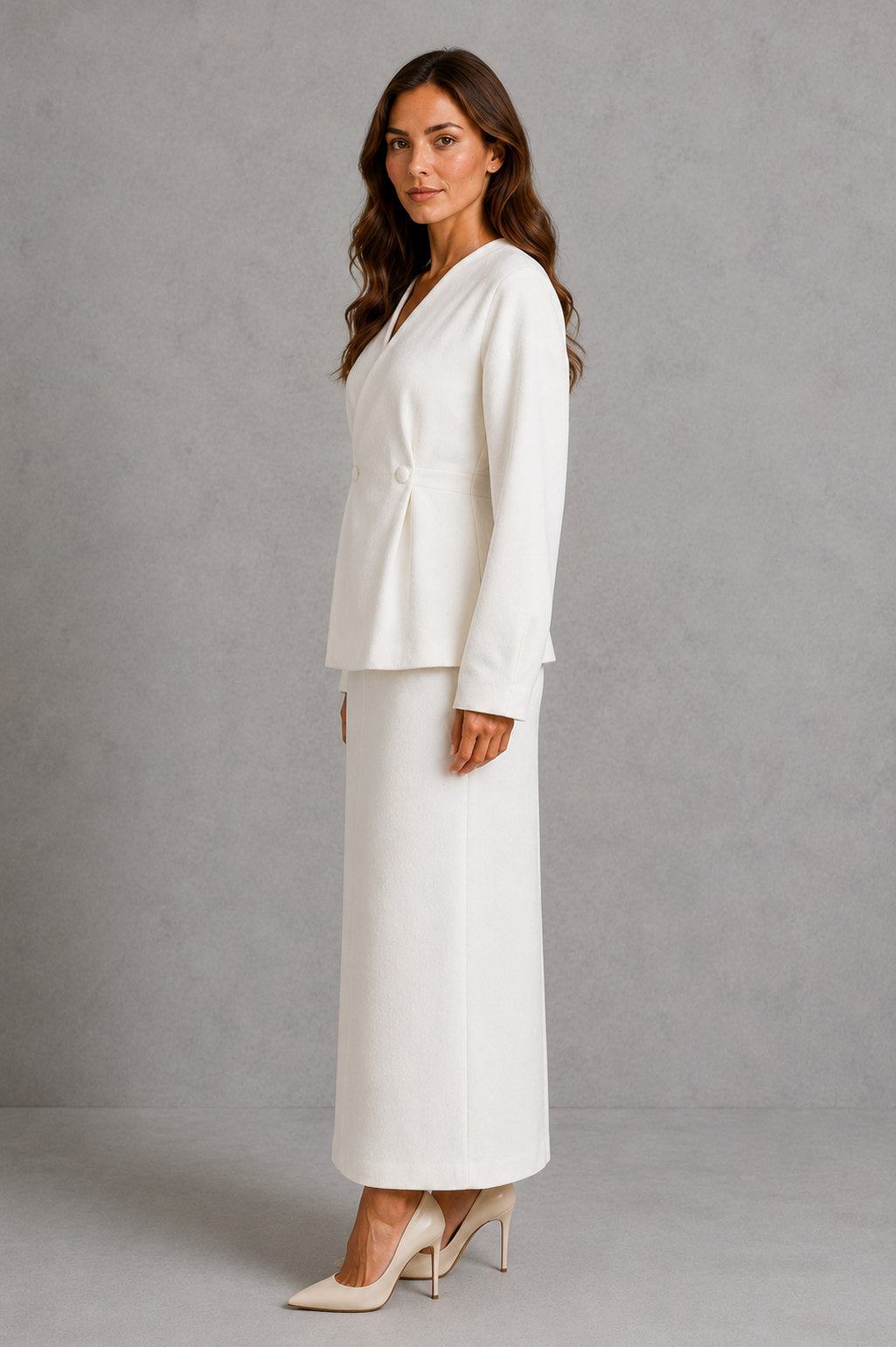 Long Sleeve Double Breasted Two Piece Set