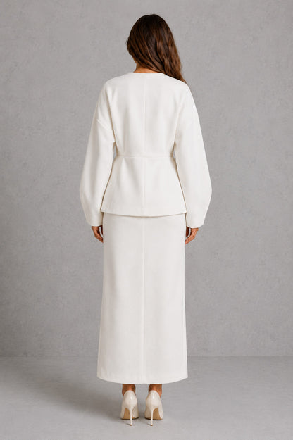 Long Sleeve Double Breasted Two Piece Set
