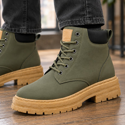 Lug Sole Lace Up Combat Boots