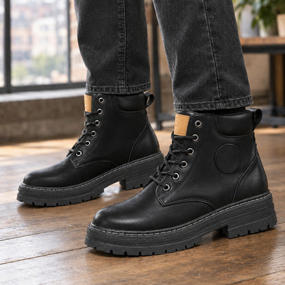 Lug Sole Lace Up Combat Boots