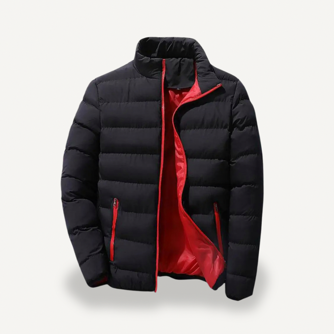 Quilted Stand Collar Puffer Jacket