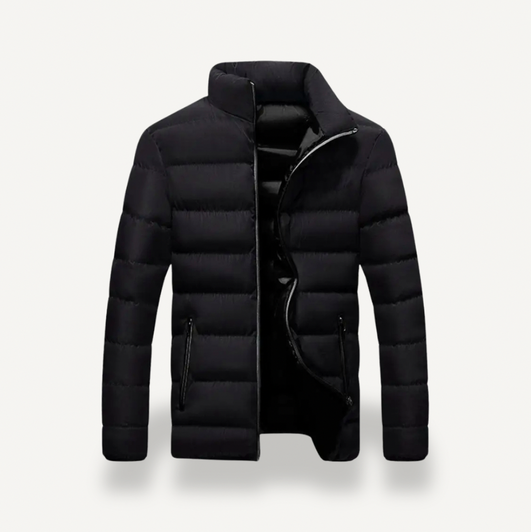 Quilted Stand Collar Puffer Jacket