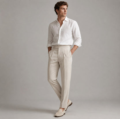 Tailored Fit Pleated Dress Pants