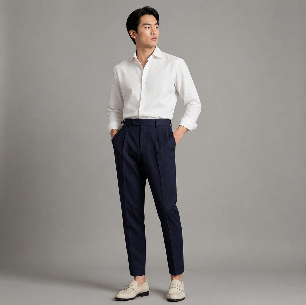 Tailored Fit Pleated Dress Pants