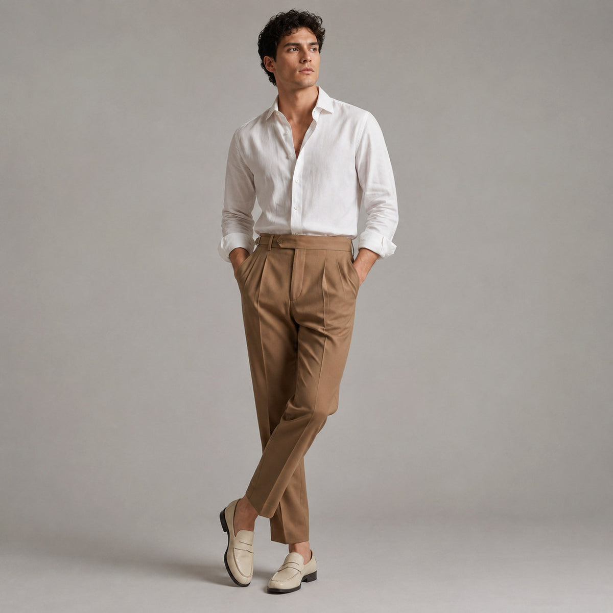 Tailored Fit Pleated Dress Pants