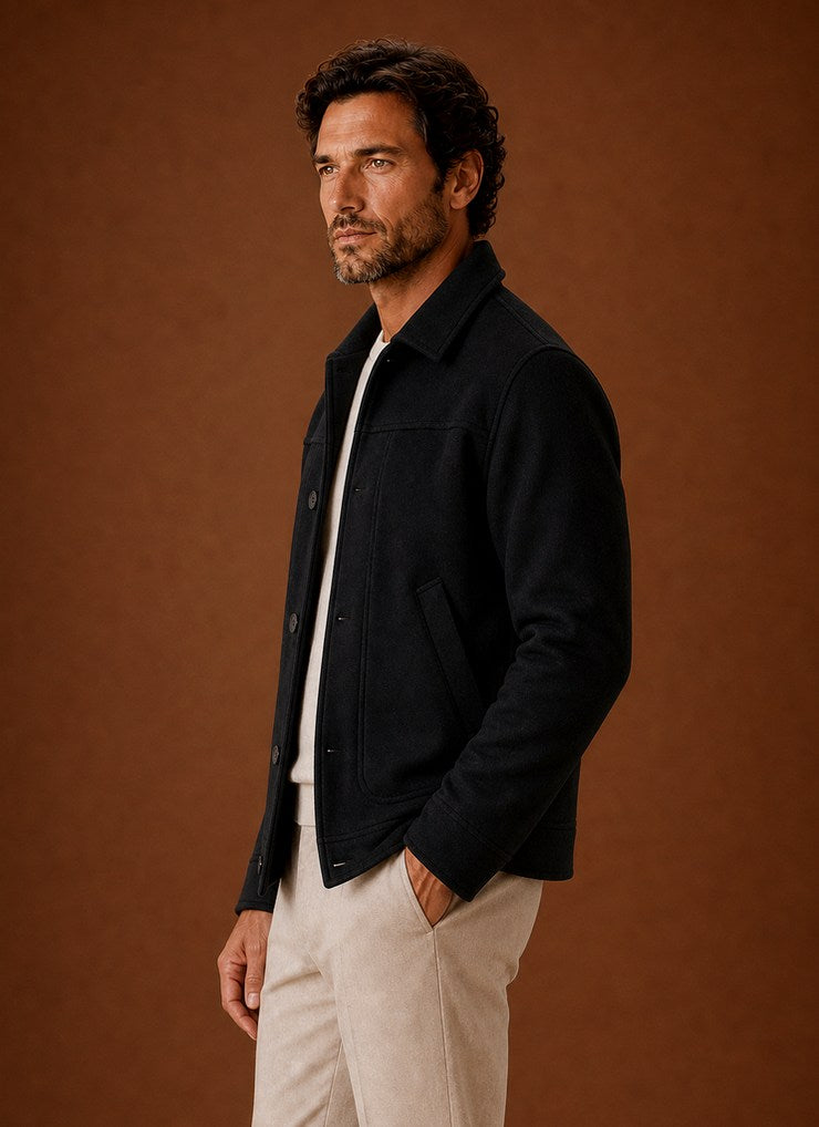 Regular Fit Button Front Overshirt