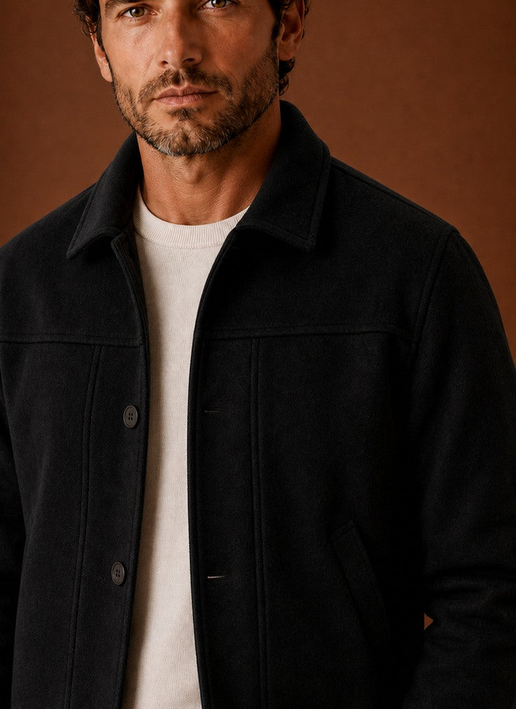 Regular Fit Button Front Overshirt