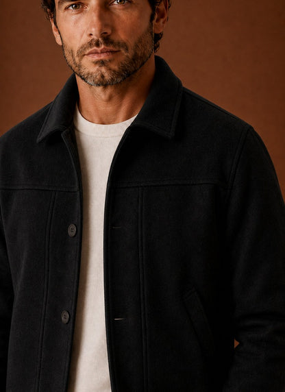 Regular Fit Button Front Overshirt