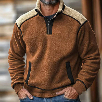 Regular Fit Fleece Half Zip Sweatshirt