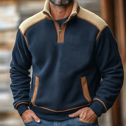 Regular Fit Fleece Half Zip Sweatshirt