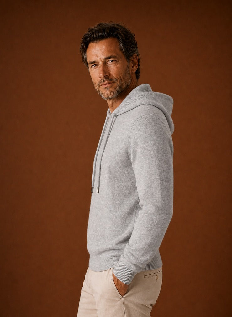 Regular Fit Knit Drawstring Hoodie