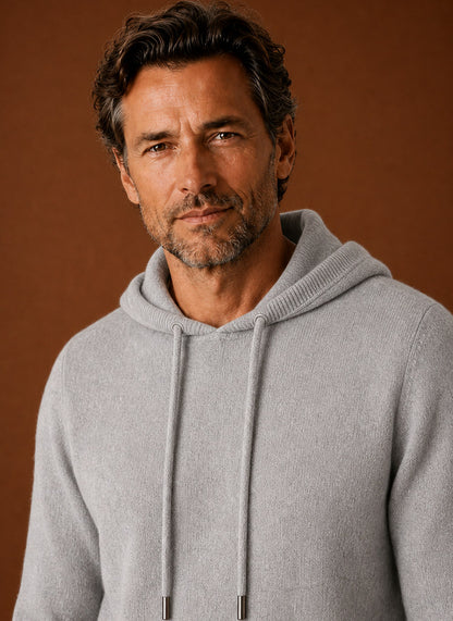 Regular Fit Knit Drawstring Hoodie