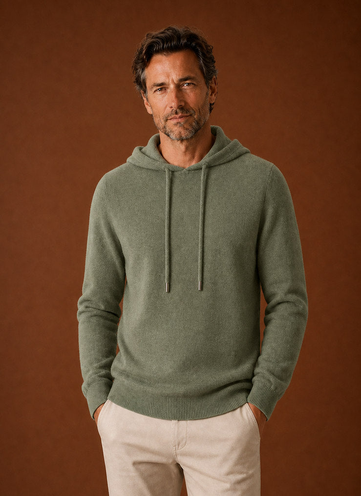 Regular Fit Knit Drawstring Hoodie