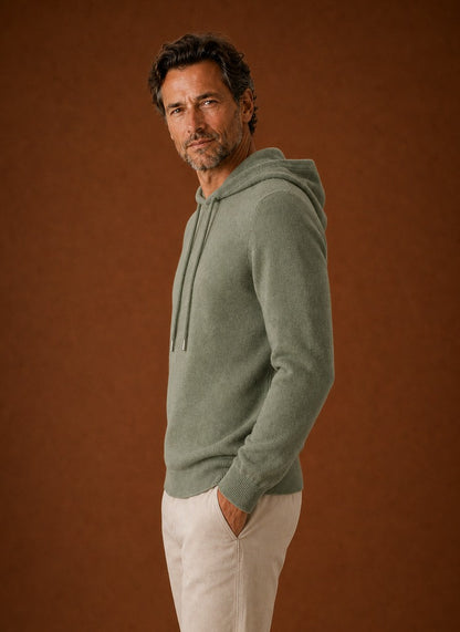 Regular Fit Knit Drawstring Hoodie