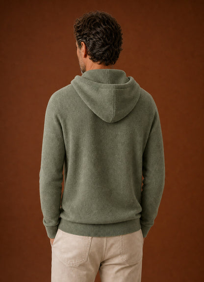 Regular Fit Knit Drawstring Hoodie