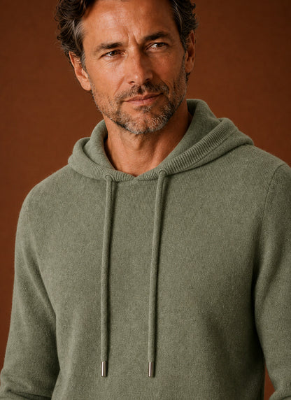Regular Fit Knit Drawstring Hoodie