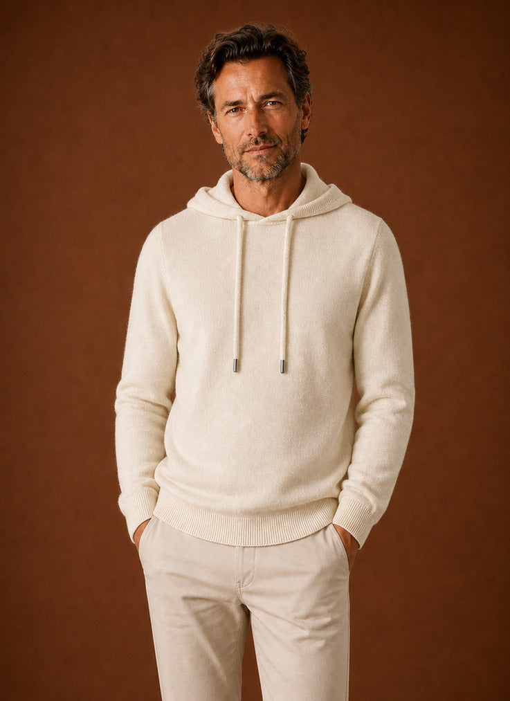 Regular Fit Knit Drawstring Hoodie