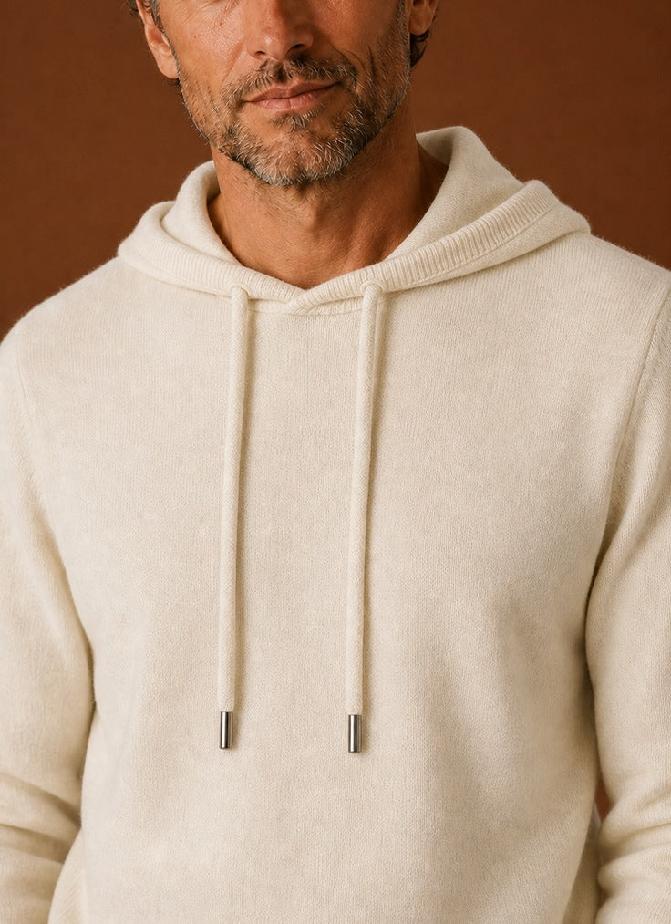 Regular Fit Knit Drawstring Hoodie