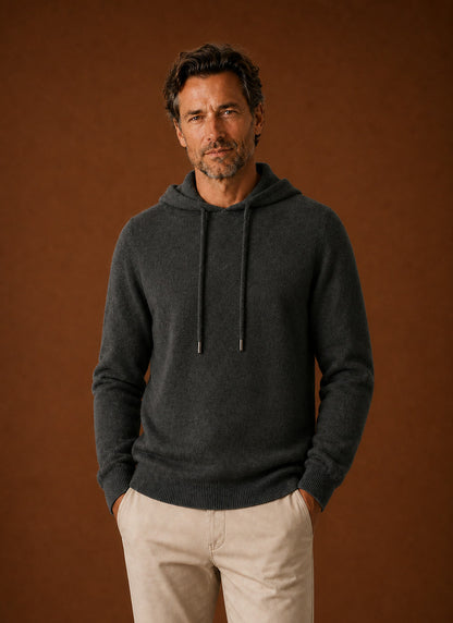 Regular Fit Knit Drawstring Hoodie