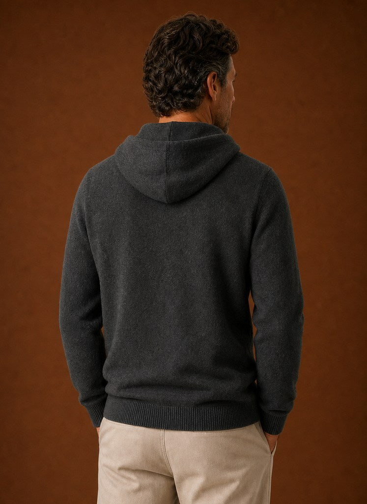 Regular Fit Knit Drawstring Hoodie