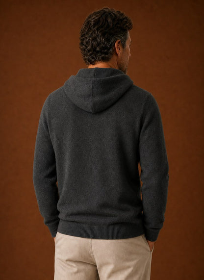 Regular Fit Knit Drawstring Hoodie